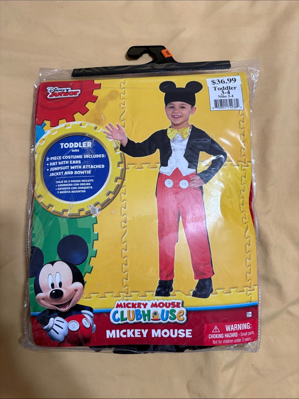 Disney Mickey Mouse Costume - Black, Red & Yellow